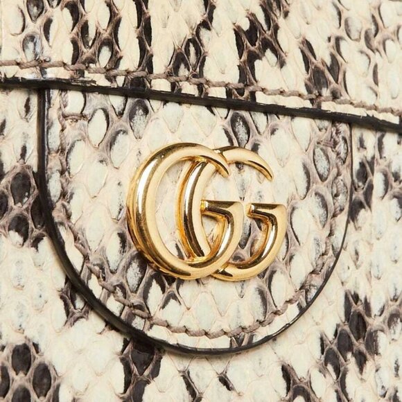 Gucci Black/White Snakeskin Ophidia Small Shoulder Bag - Picture 5 of 10